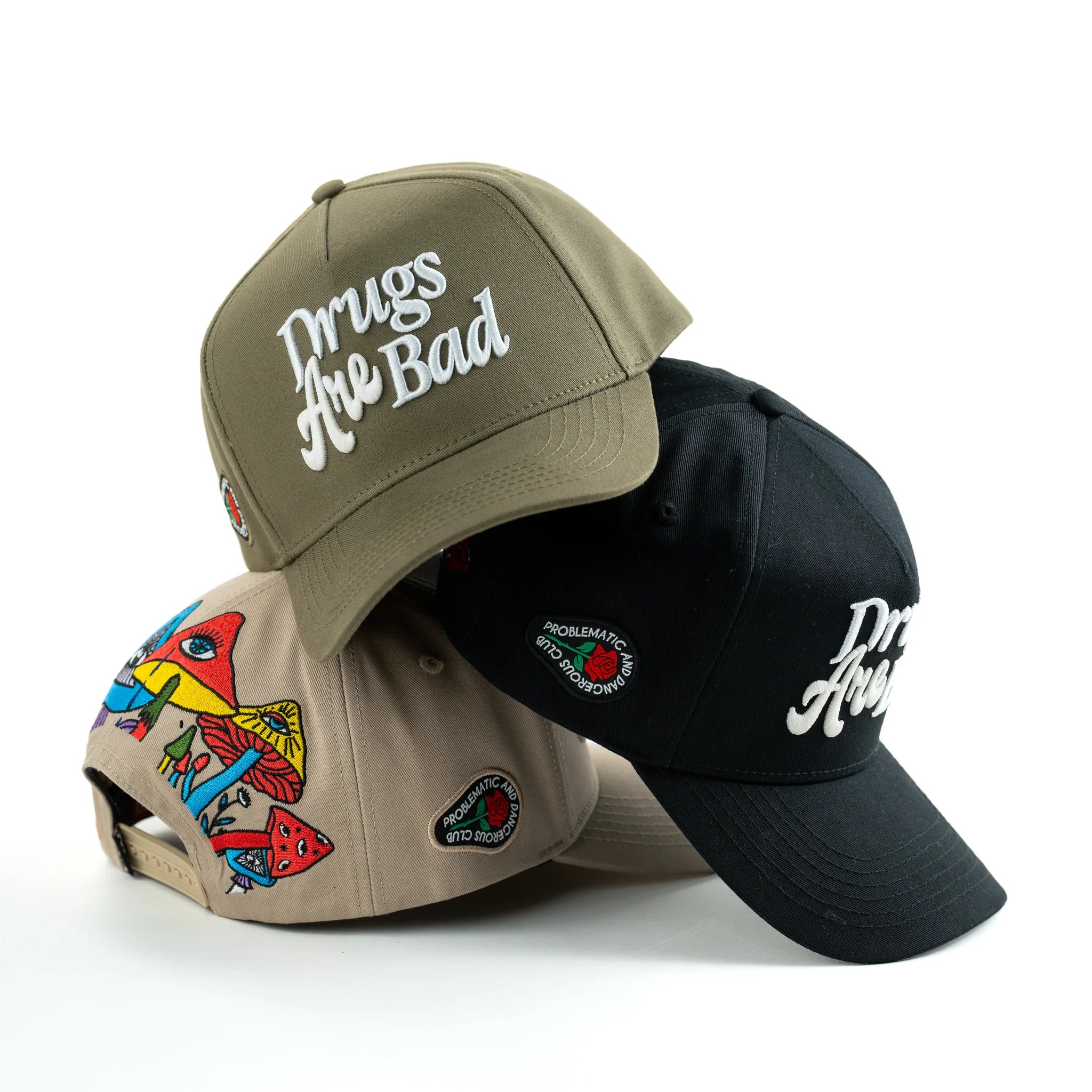 Drugs are BAD Trippy Snapback Verde