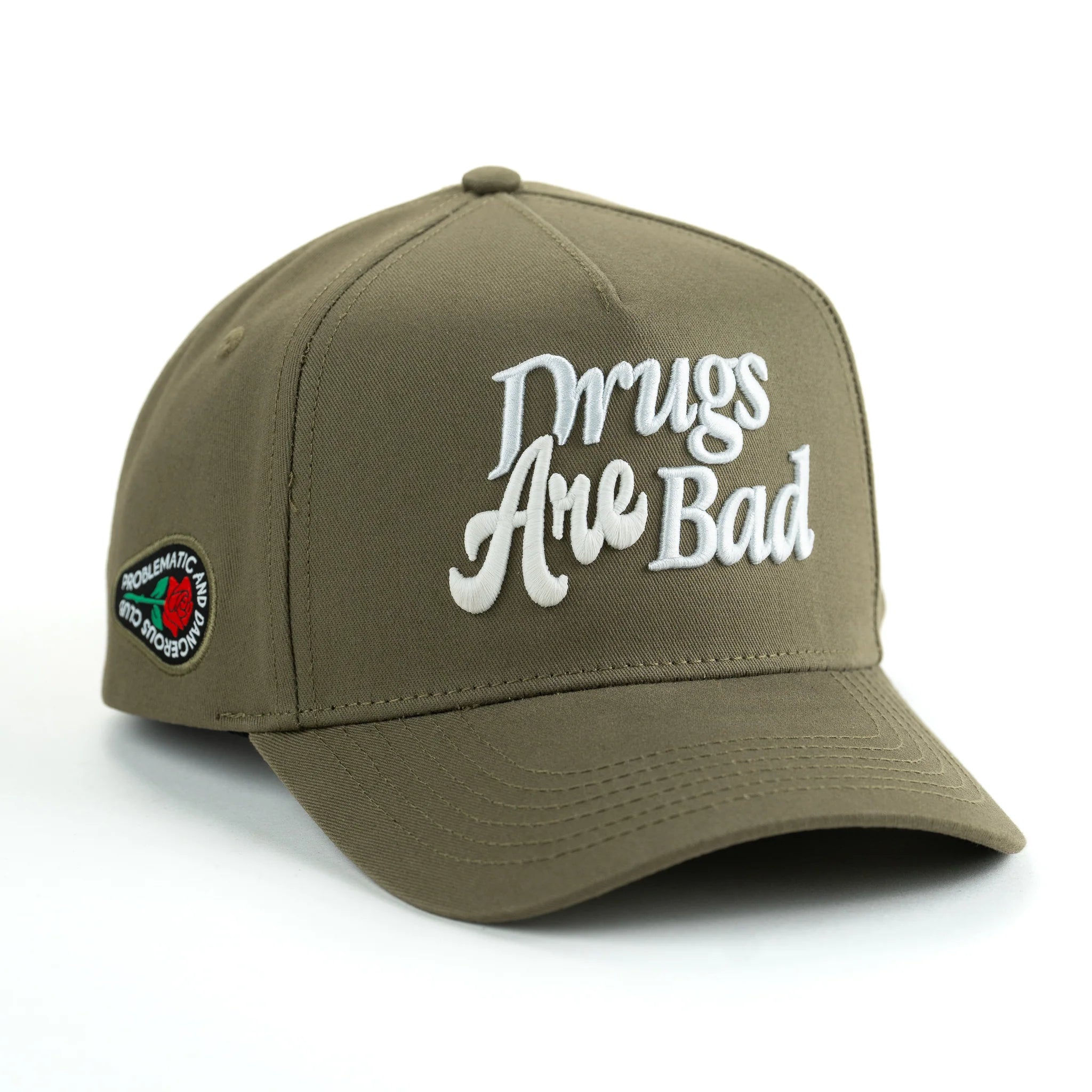 Drugs are BAD Trippy Snapback Verde