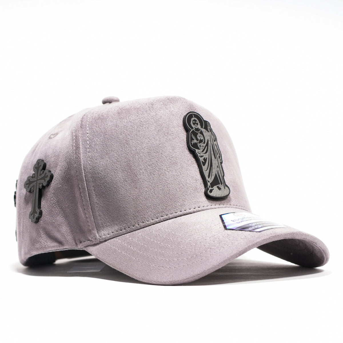 Gorra San Judas Tadeo y Cruces Placa en Gamuza