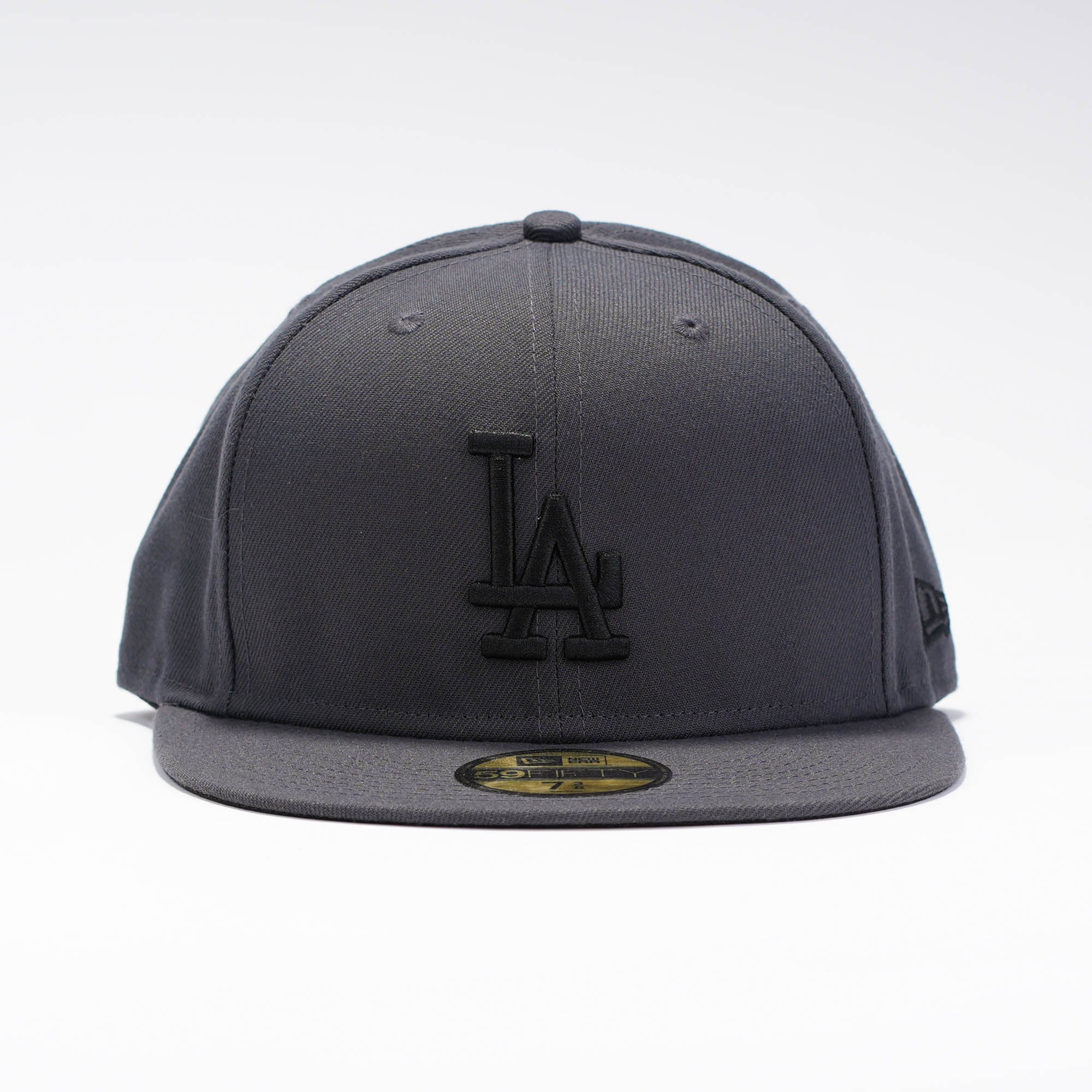LA Dodgers Visera Plana Gris y Negro