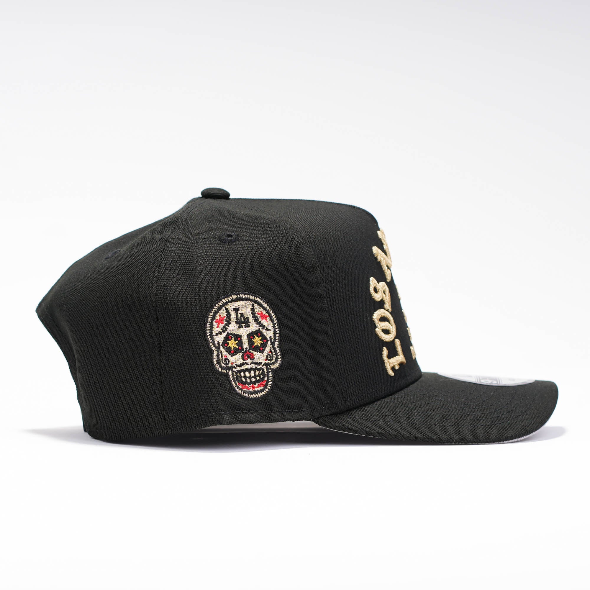 LA Dodgers Black Gold Skull Negro y oro