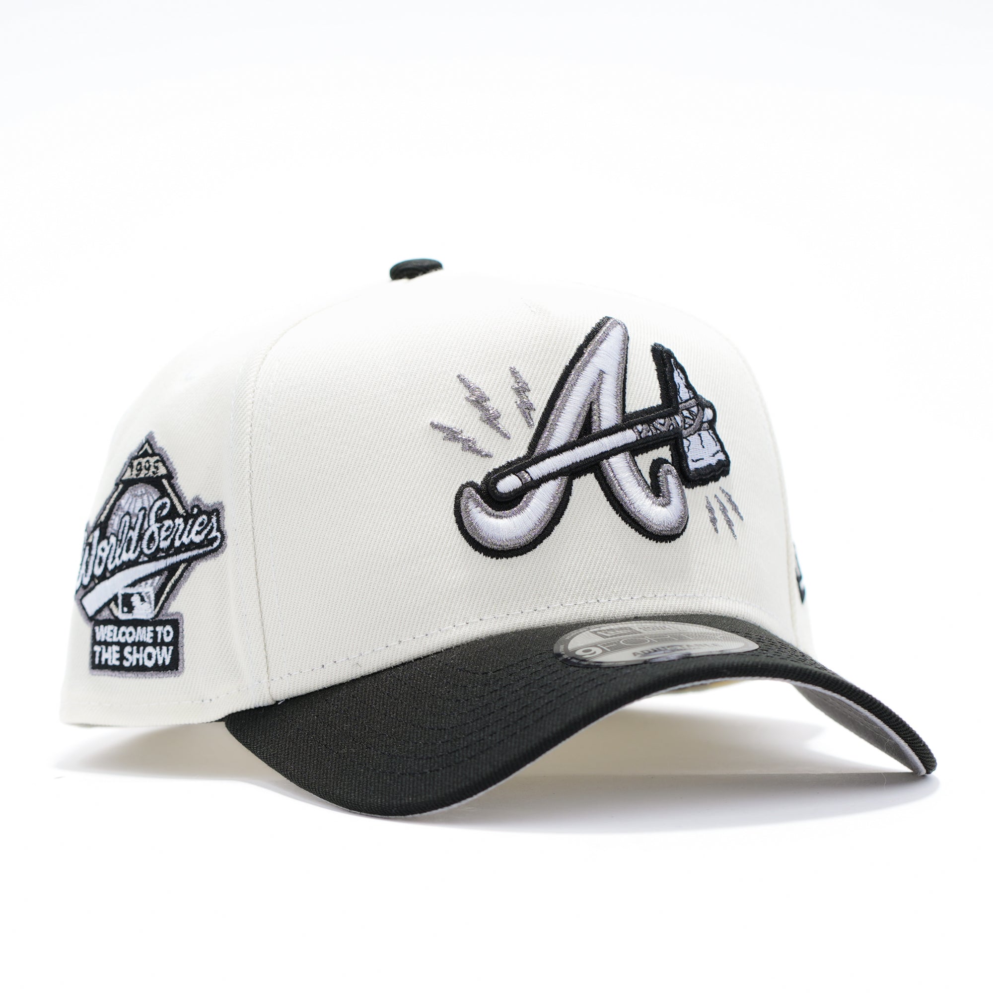 Atlanta Braves 1995 World series Beige y negro/plata