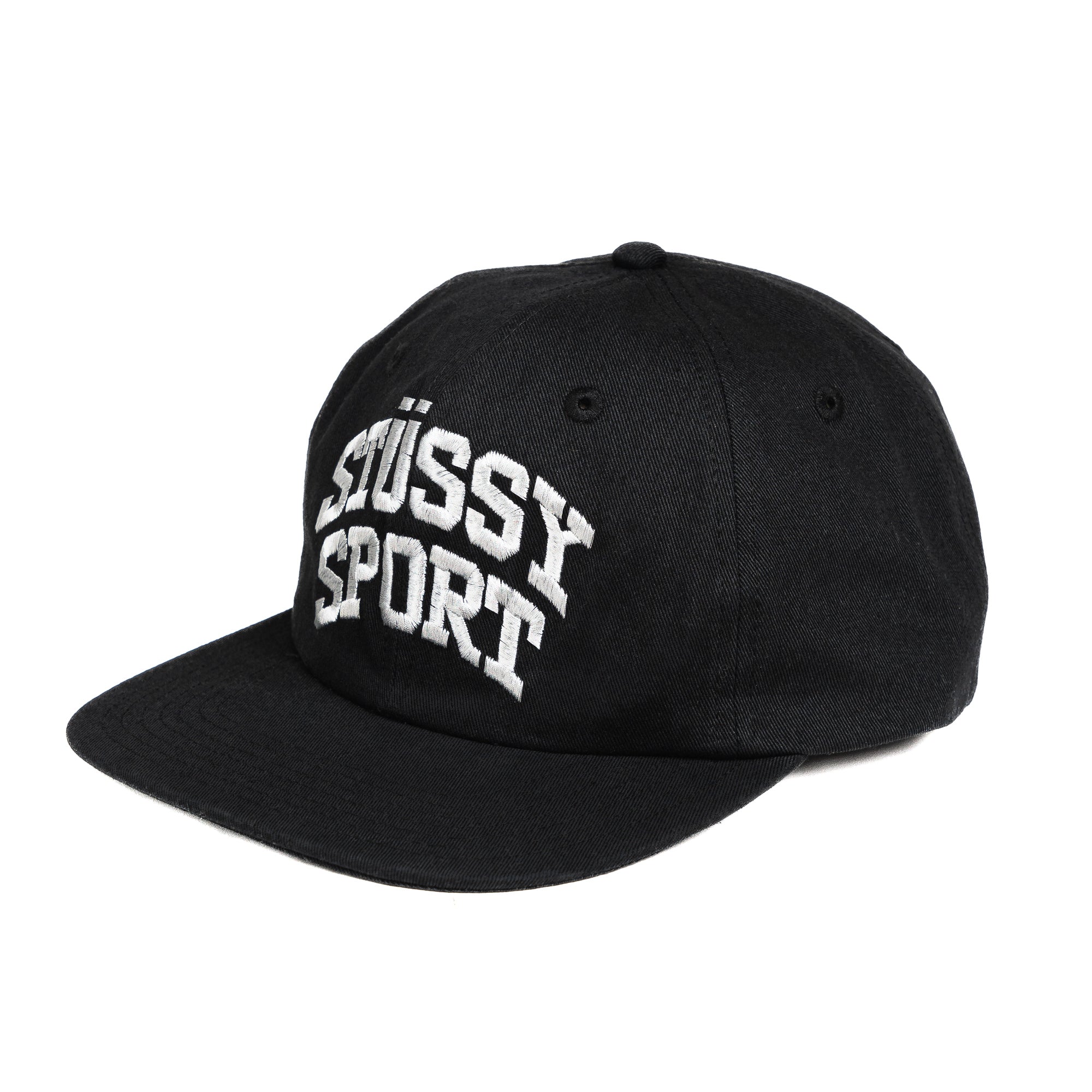 STUSSY MID DEPTH SPORT SNAPBACK BLACK – Cap corp